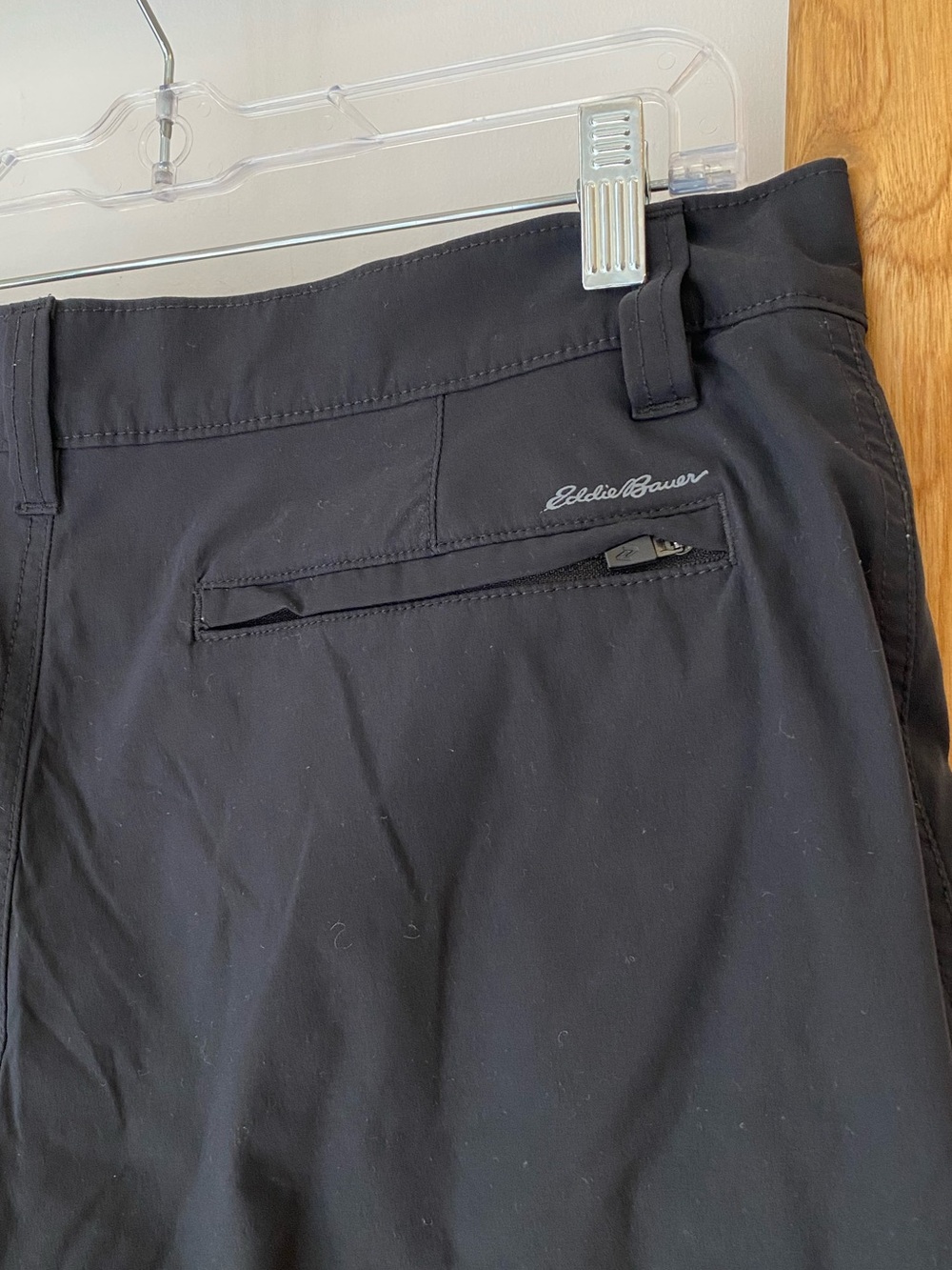 Eddie Bauer Travex Fleece Lined Shorts Mens Sz 35 Black Hiking Climbing Gorpcore - Picture 4 of 9